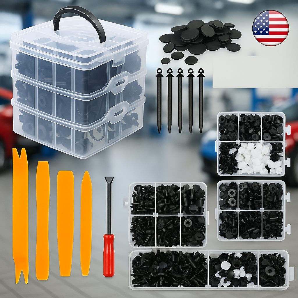 CLIPMAX® - KIT DE 620 PCS PARA REPARAR TU AUTO
